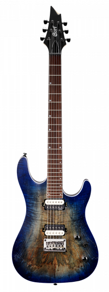 CORT E-Gitarre, KX300, Open Pore Cobalt Burst, COKX300OPCB