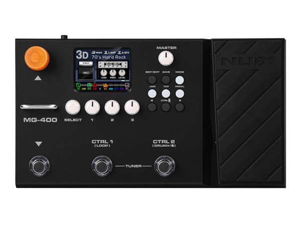 NUX Multi-Effects guitar/bass amp modeling processor and multi effect with USB recording interface, MG-400
