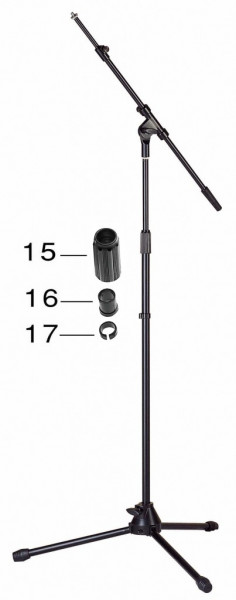 Mikrofon-Stativ mit ausziehbarem Schwenkarm, schweres Modell, MIS-2024BK