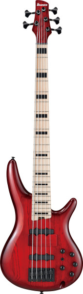 IBANEZ Adam Nitti Signature E-Bass 5 String - Transparent Wine Red Burst + Premium Softcase, ANB205