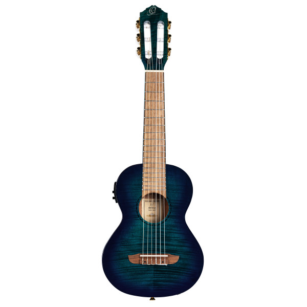 ORTEGA Timber Series Guitarlele 6 String Blue fade gloss, RGLE18BLF
