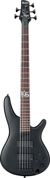 IBANEZ Fieldy Signature E-Bass 5 String - Black Flat, K5-BKF
